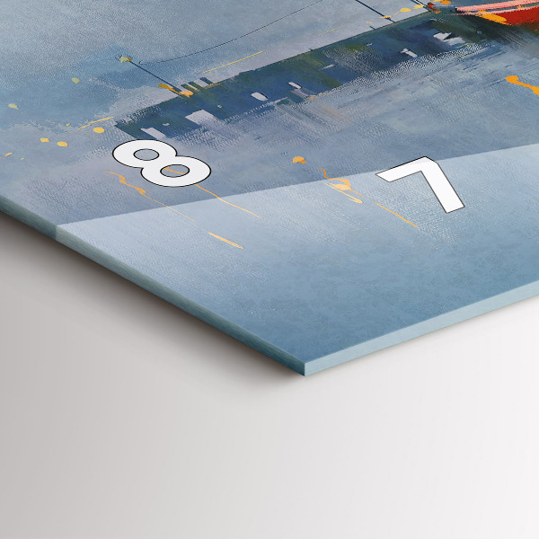 Reloj horizontal Barco de pesca en el puerto