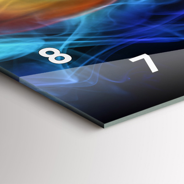 Reloj de cristal horizontal Líneas abstractas de colores