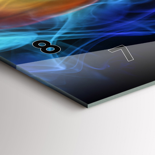 Reloj de cristal horizontal Líneas abstractas de colores