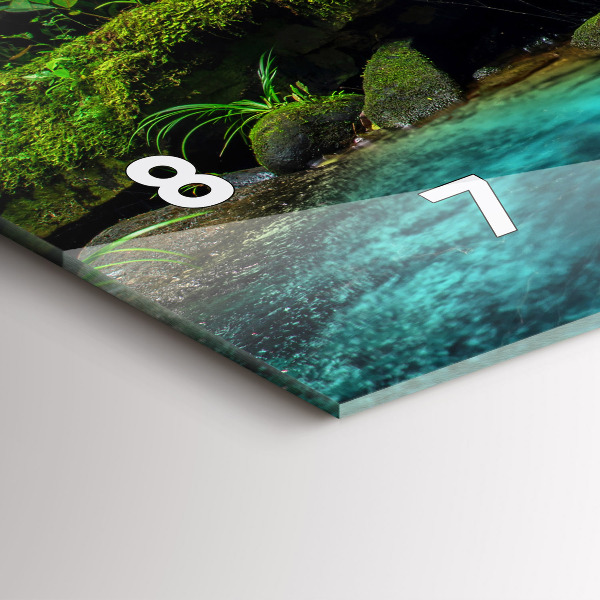 Reloj de cristal horizontal Cascada Tailandia