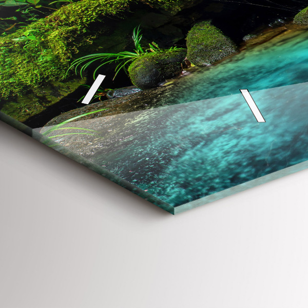 Reloj de cristal horizontal Cascada Tailandia