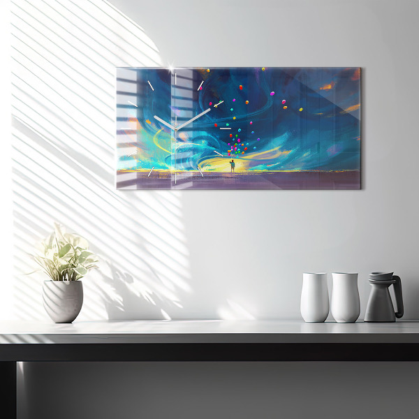 Reloj horizontal Niño y globos