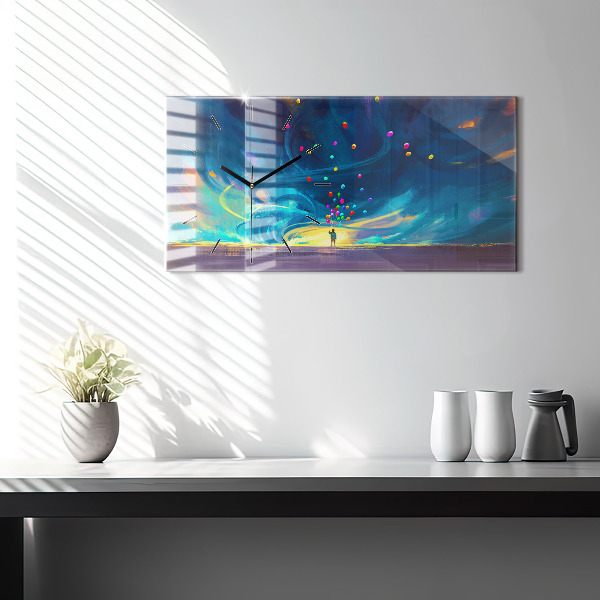 Reloj horizontal Niño y globos