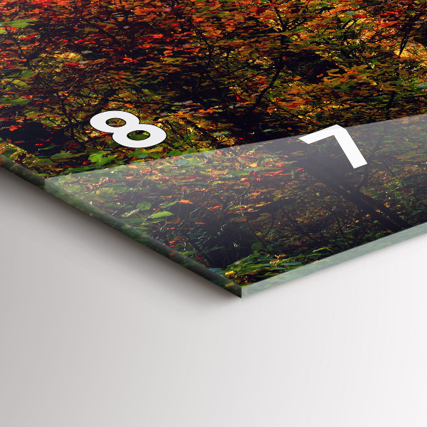 Reloj horizontal Paisaje de bosque otoñal