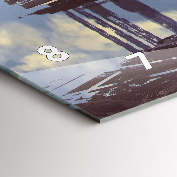 Reloj de cristal horizontal Ángel en bicicleta