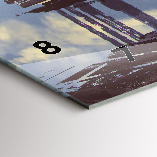 Reloj de cristal horizontal Ángel en bicicleta