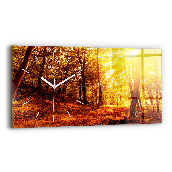 Reloj de cristal horizontal Paisaje forestal al sol