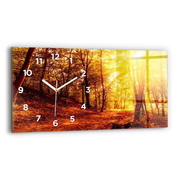 Reloj de cristal horizontal Paisaje forestal al sol