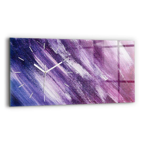 Reloj de cristal horizontal Textura de pintura acrílica