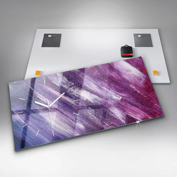 Reloj de cristal horizontal Textura de pintura acrílica