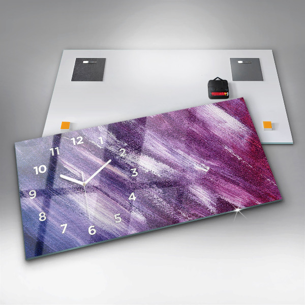 Reloj de cristal horizontal Textura de pintura acrílica