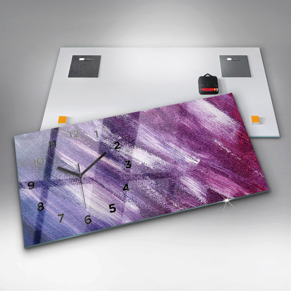 Reloj de cristal horizontal Textura de pintura acrílica