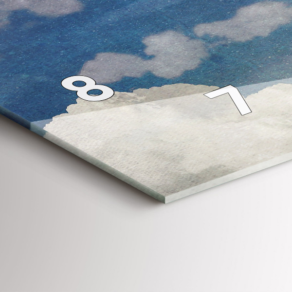 Reloj de cristal horizontal Chica en la luna