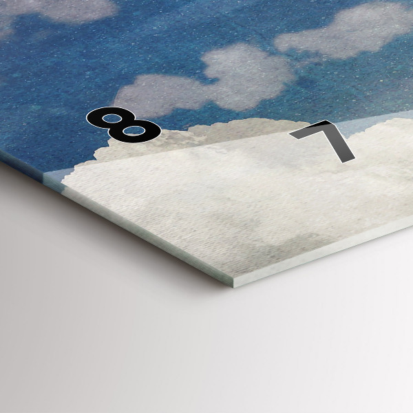 Reloj de cristal horizontal Chica en la luna