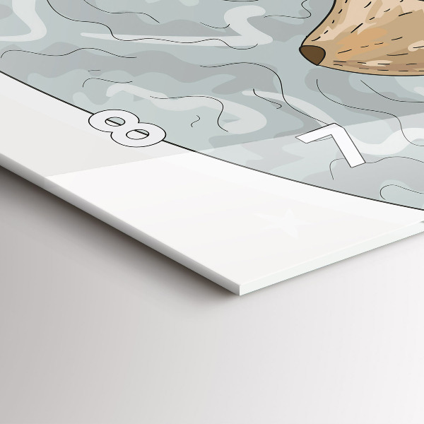 Reloj horizontal Animales nocturnos Luna