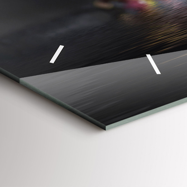 Reloj horizontal Flor de orquídea sobre el agua