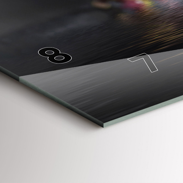 Reloj horizontal Flor de orquídea sobre el agua