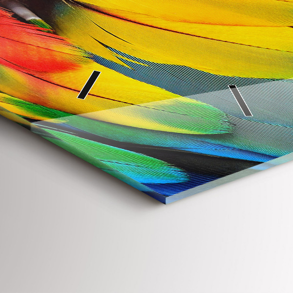 Reloj horizontal Pájaro Ara Alas de colores