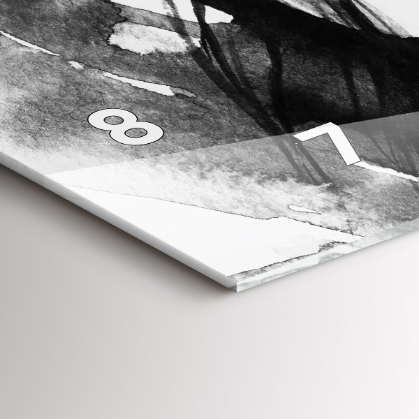 Reloj de cristal horizontal Retrato de mujer acuarela