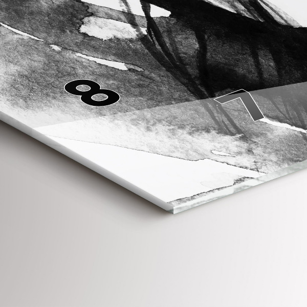 Reloj de cristal horizontal Retrato de mujer acuarela