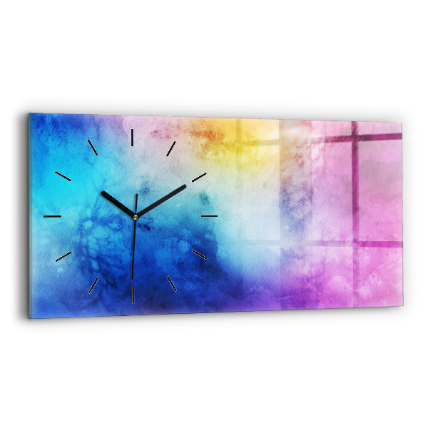 Reloj de cristal horizontal Manchas de colores