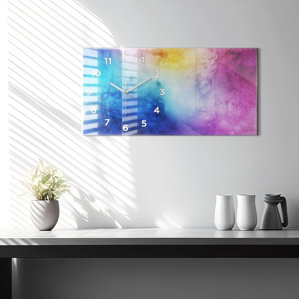 Reloj de cristal horizontal Manchas de colores