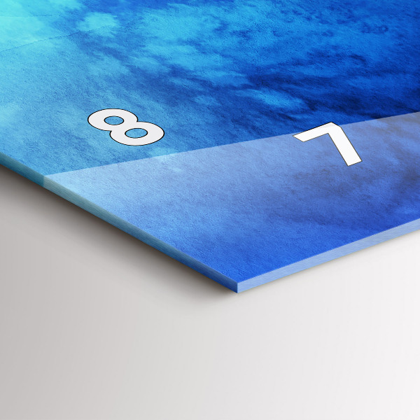 Reloj de cristal horizontal Manchas de colores