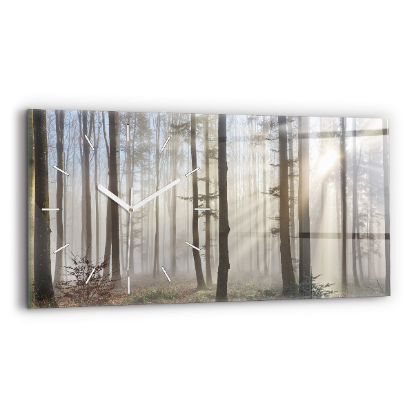 Reloj horizontal Bosque en niebla
