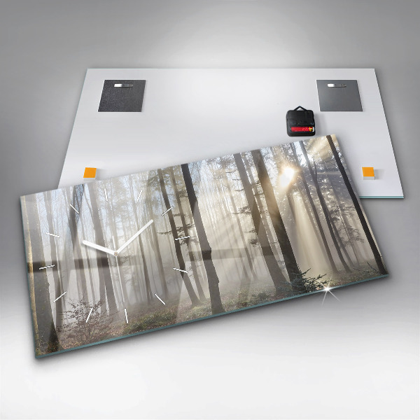Reloj horizontal Bosque en niebla