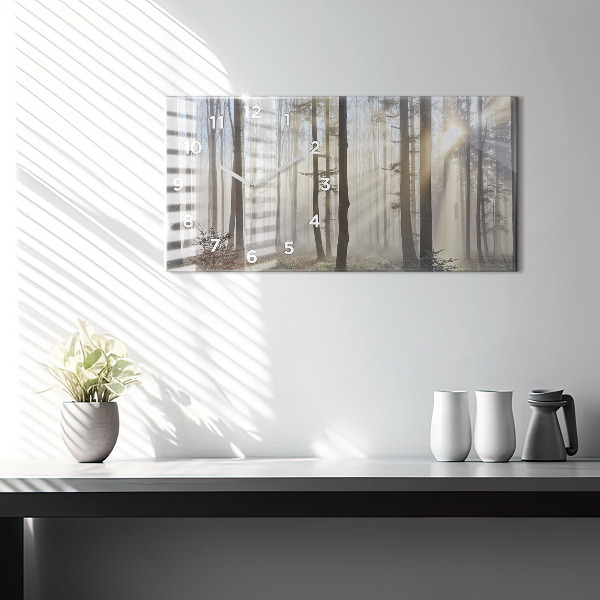 Reloj horizontal Bosque en niebla