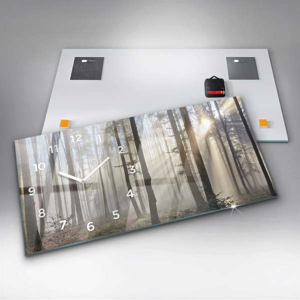 Reloj horizontal Bosque en niebla