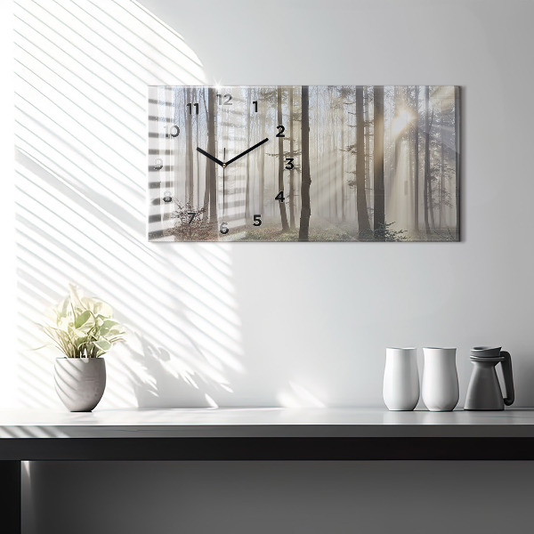 Reloj horizontal Bosque en niebla
