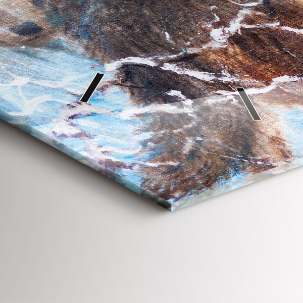 Reloj de cristal horizontal Lobos en el bosque