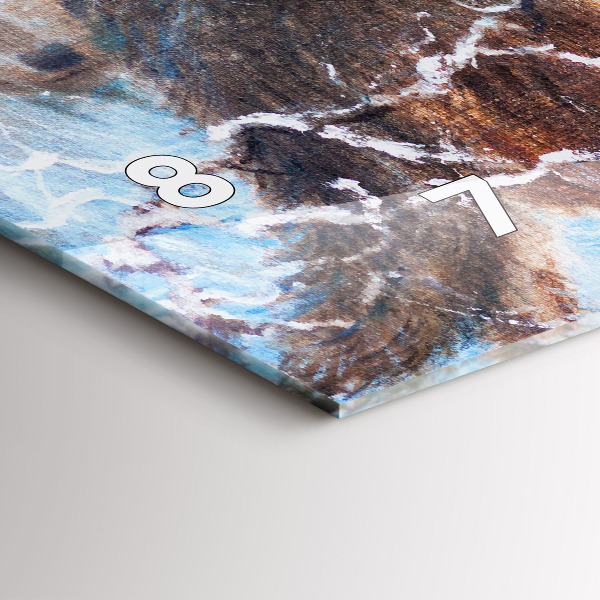 Reloj de cristal horizontal Lobos en el bosque