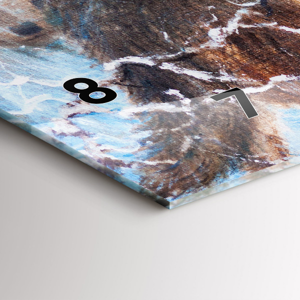 Reloj de cristal horizontal Lobos en el bosque