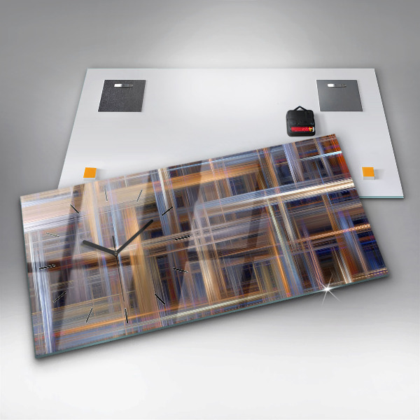 Reloj de cristal horizontal Abstracción geométrica