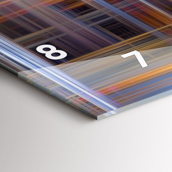 Reloj de cristal horizontal Abstracción geométrica