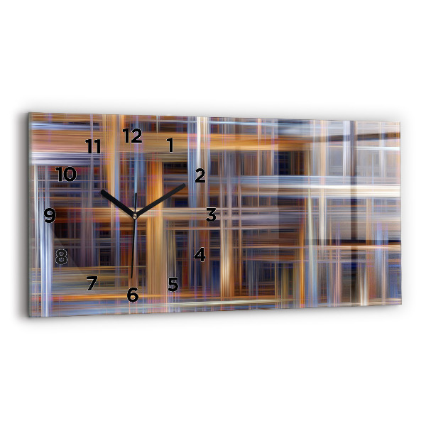 Reloj de cristal horizontal Abstracción geométrica