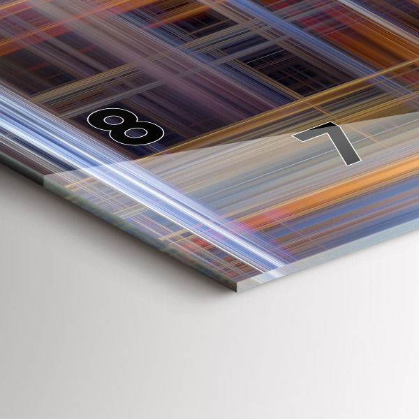 Reloj de cristal horizontal Abstracción geométrica