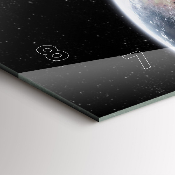 Reloj horizontal Tierra Luna Sol