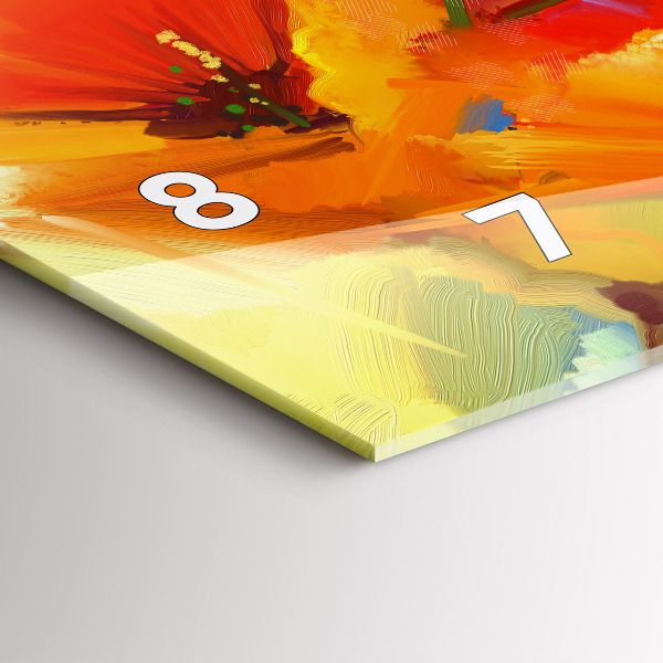 Reloj horizontal Amapolas de colores