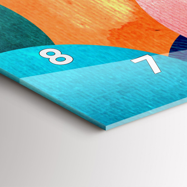 Reloj de cristal horizontal Círculos abstractos