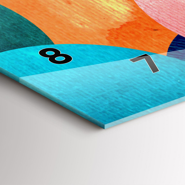 Reloj de cristal horizontal Círculos abstractos