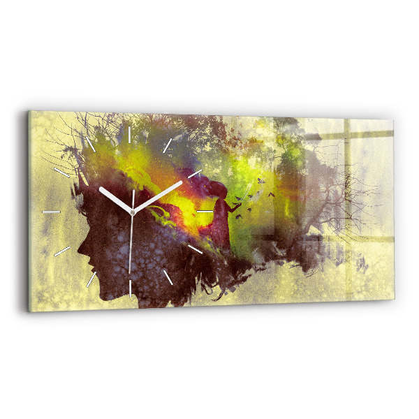 Reloj de cristal horizontal Mujer en el bosque