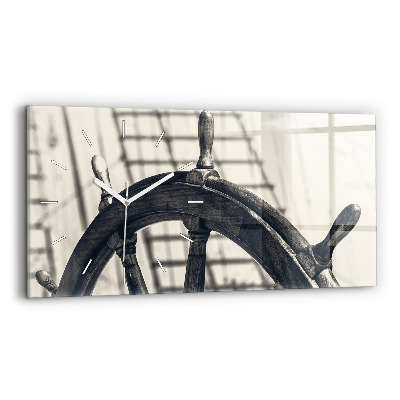 Reloj de cristal horizontal Barco antiguo