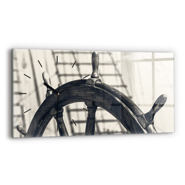 Reloj de cristal horizontal Barco antiguo