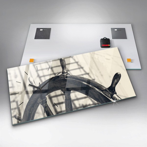 Reloj de cristal horizontal Barco antiguo