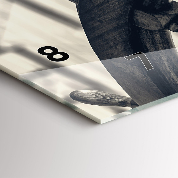 Reloj de cristal horizontal Barco antiguo