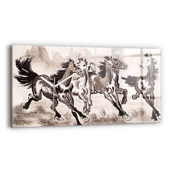 Reloj horizontal Caballos al galope