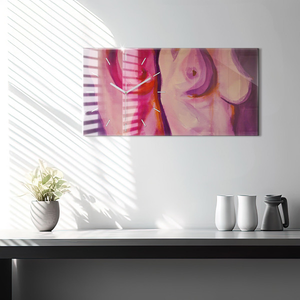Reloj de cristal horizontal Pintura Mujeres
